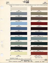 1967 cadillac colors and interiors including color charts