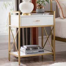 Check spelling or type a new query. Nightstands Bedside Tables Wayfair In 2021 Metal Nightstand Bedroom Night Stands White And Gold Nightstand