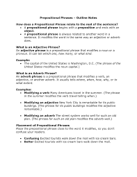 4 Worksheet Free Grammar Worksheets Fifth Grade 5 Adjectives Adverbs Prepositional Phrases Pr Prepositional Phrases Adverbial Phrases Outline Notes