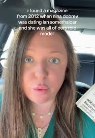 going through an old magazine with nina dobrev