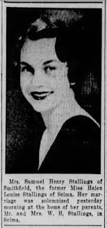 Helen Louise Stallings Stallings Dahlin Rhinehart (1913-2004)