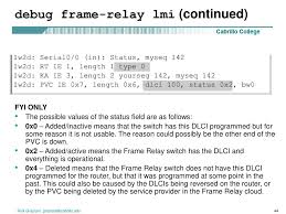 If you do not run lmi but enumerate the dlcis statically, the inversearp will work as you have found yourself. Ppt Ch 5 Frame Relay Powerpoint Presentation Free Download Id 4185833