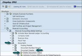 Sap Fi Define Document Type Tutorialspoint