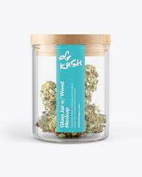 Glass Jar W Weed Buds Mockup In Jar Mockups On Yellow Images Object Mockups