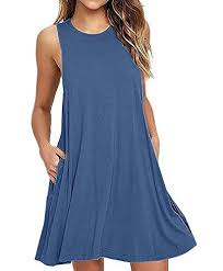 Camisunny Women Sleeveless Summer Casual Dresses Beach Cover Up Plain Pleated Tank Dress Cotton Dresses In 2019 Short Beach Dresses Casual Summer Dresses Plus Size Summer Dresses