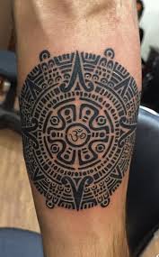 Aztec tribal tattoo on the arm. The History Of Aztec Tattoos And Their Meanings