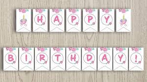 Printable alphabet letters, also called printable letter stencils help kids learn the alphabet from a to z. Free Happy Birthday Unicorn Banner Printable The Artisan Life