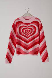 We Heart You In Our Heart Wave Sweater Style It With Your Fave Jeans And A Pair Of Sneakers For A Comfy Cute Look Details L Wave Sweater Sweaters Heart Wave