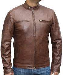 Cafe Racer Antique Brown Men Leather Jacket Cafe Racer Clothing Leather Jacket Leather Jacket Men