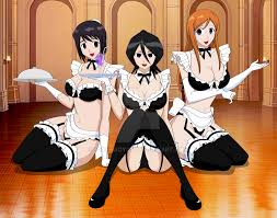 Momo, Rukia, and Orihime as maids | Scrolller