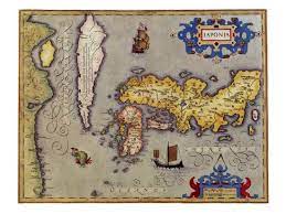 Japan map in addition to rising sea levels, this period of global warming produced more abundant sea life and a thriving forest. Ancient Map Of Japan 1606 Giclee Print Jodocus Hondius Art Com
