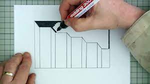 These short lines should form a zigzag pattern. Step By Step Drawing Draw 3d Cellar Stairs Narrated For Kids Video Dailymotion