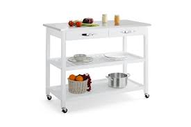 Stainless steel kitchen island trolleys in all about fast trains. Shangri La Paddington Premium Stainless Steel Kitchen Island Trolley White Kogan Com