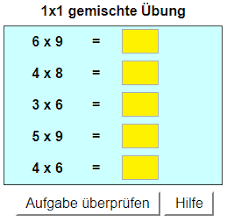 Aufgabenblätter + lösungen direkt zum ausdrucken. Das Kleine Einmaleins