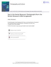 PDF) Sex in the Secret Museum: Photographs from the British Museums Witt  Scrapbooks