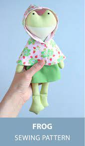 Pdf Frog Sewing Pattern Tutorial Diy Animal Rag Doll Soft Stuffed Toy Frog Doll With Clothes Frogling Pattern Nursery Decor In 2021 Frog Doll Sewing Toys Clothes Sewing Patterns