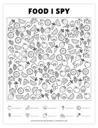 free printable i spy game food themed i spy pjs and paint