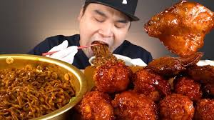 자메이카닭다리와 뱀파이어치킨, 불짜파게티먹방~!! 리얼사운드 social eating Mukbang(Eating Show)