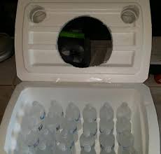 Take out the styrofoam cooler and place the pvc elbow pipe on top of the lid. Homemade Air Cooler Online