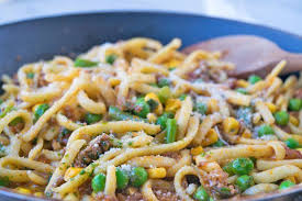Spatzlepfanne Mit Faschiertem Rezept Rezept Spatzlepfanne Spatzle Gerichte Mit Faschiertem