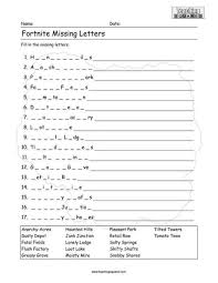Free Printable Fortnite Activity Printable Puzzles For Kids Teaching School Worksheets