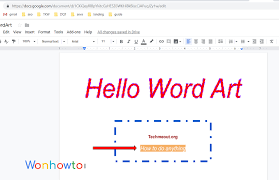 Create your own nostalgic microsoft wordart and party like it's 1995. Word Art Google Docs