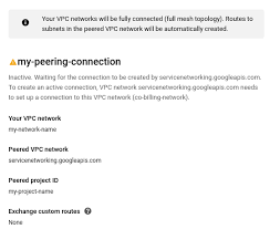 How Can I Prompt Google To Set Up Vpc Peering From Servicenetworking Googleapis Com Stack Overflow