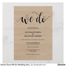 Rustic Farm We Do Wedding Invitation Card