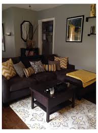 Living Room Decorating Idea Brown Couch Living Room Paint Color Ideas With Brown In 2020 Brown Living Room Decor Dark Brown Couch Living Room Yellow Living Room