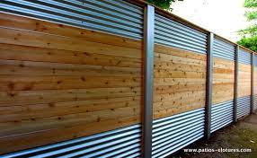 Regular painting and maintenance can delay the process, though. Hybrid Fence With Galvanized Steel Aluminum And Cedar That We Built For Mrs Lecompte In Laval Backyard Fences Corrugated Metal Fence Backyard