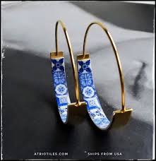 Earrings Atrio Hoops Tile Portugal Stainless Steel Antique Etsy Jewelry Accessories Jewelry Inspiration