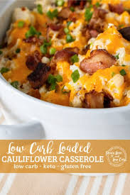 Drain the cauliflower and dry it using paper towels. Low Carb Loaded Baked Cauliflower Casserole Keto Gluten Free