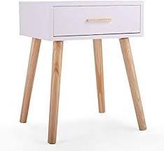 Lepak Bedside Tables With 2 Blue Drawers Scandinavian Night Stand Wooden Cabinet Of Drawers For Bedroom Living Room Fu In 2020 Table Storage Wooden Cabinets Nightstand