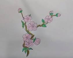 How to draw cherry blossoms. Flowers Drawing How To Draw Cherry Blossom For Kids
