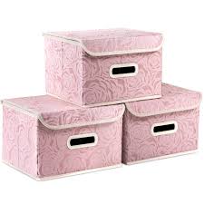 Also set sale alerts and shop exclusive offers only on shopstyle. Prandom Collapsible Storage Boxes With Lids Fabric Decorative Storage Bins Cubes Organizer Containers Baskets With Cover Handles Divider For Bedroom Closet Living Room 9 8x7 9x6 7 Inch 3 Pack Buy Online In Cayman Islands