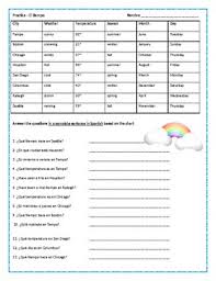 Spanish Weather Temperature And Season Questions