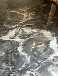 Metallic Epoxy Pearl And Battleship Grey Epoxy Floor Garage Floor Paint Flooring