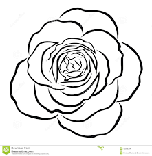 Rose Stock Images Image 12550394 Rose Outline Rose Illustration Clip Art