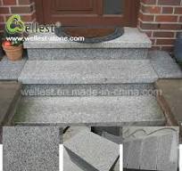 Wholesale High Quality Grey Color G623 Rosa Beta Granite Flamed Surface  Exterior Step