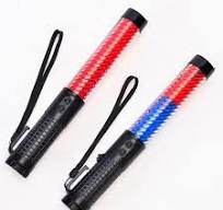 ULTRAFIRE 2 Pack 11-Inch Signal Traffic Wand Baton LED Flashlight 250  Lumen, Red Flashing Mode, Wrist Strap Lanyard, Side Clip, Orange Finish For  Kids ...
