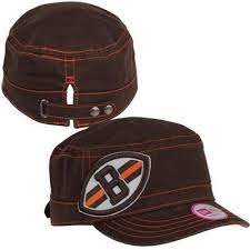 New Era Cleveland Browns Ladies Chic Cadet Military Hat Brown Cleveland Browns Brown Outfit Military Hat