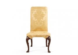 A folding chair has never been more enduring than the fiddle folding chair by stakmore. English Queen Anne Yellow Damask Upholstered Side Chairs For Sale At 1stdibs