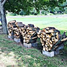 Favorite this post jun 28 free moving boxes and bubble wrap Diy Outdoor Firewood Stands We Made Using Cement Blocks And 2x4s Very Easy And Gives Your Firewood Stacks A Clean Loo Firewood Stand Cement Blocks Diy Outdoor