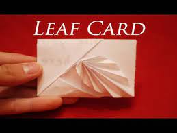You now have a crease mark. How To Make An Easy Origami Leaf Card Hd Youtube