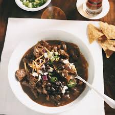 This Richly Flavored Chili Pays Homage To The Texas Bowl Of Red In Which Meat Is The Star Mole Paste Ancho Chile Powder Cumin Recipes Beef Chili Recipes