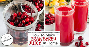 how to make cranberry juice at home