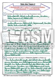 Freitags kann dann alles wieder abgewischt werden. Satz Des Tages 2 Satz Des Tages Rechtschreibung Deutsch Klasse 4 Grundschulmaterial De