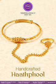 This Festiveseason Go Hassle Free And Fashionable With This Beautiful Haathphool Shop Them At Pn Baby Bracelet Gold Gold Jewels Design Gold Bangles Design