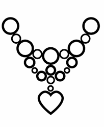 Kostenlose Malvorlage Hochzeit Und Liebe Perlenkette Zum Ausmalen