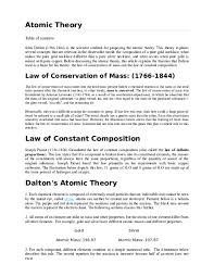 What is proust's law of constant composition? Doc Atomic Theory Table Of Contents Law Of Constant Composition Amy Acebedo Academia Edu